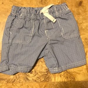 Striped blue and white shorts